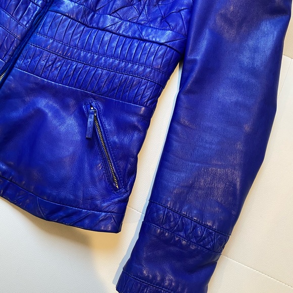 ROBERTO CAVALLI Leather Jacket Sz 40 - Picture 4 of 8